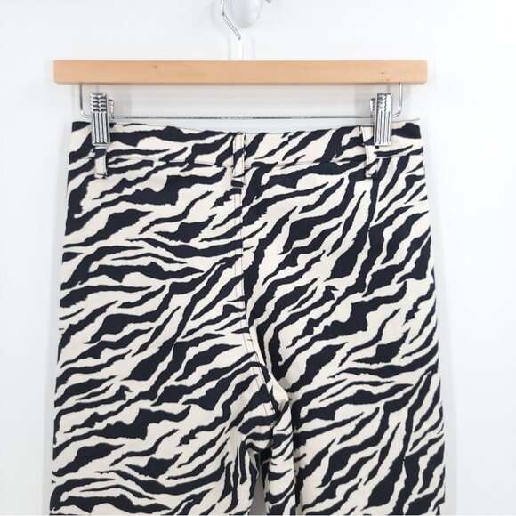 Motel Rocks Zoven Trouser 90s Zebra Print Flare High Waist Pants NWT - Picture 6 of 16